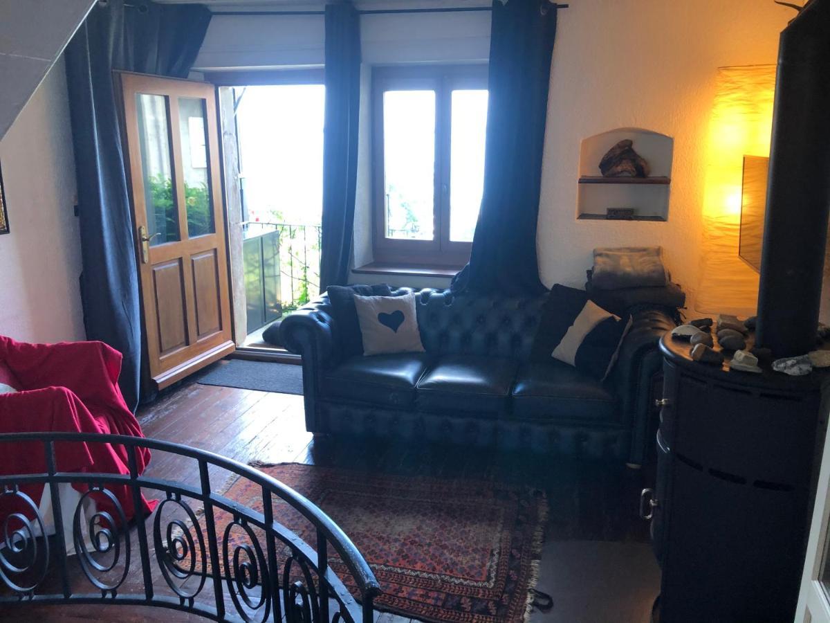 A Room With A View - Maisonnette Dans Bourg Medieval Au Bord Du Lac Leman 이브아르 외부 사진